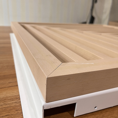 প্রোফাইল সাইজ 600x600x30mm এক্সট্রুডেড ব্যাফেল অ্যালুমিনিয়াম স্ক্রীন এবং ফ্রেম ব্যাফেল 30x30mm