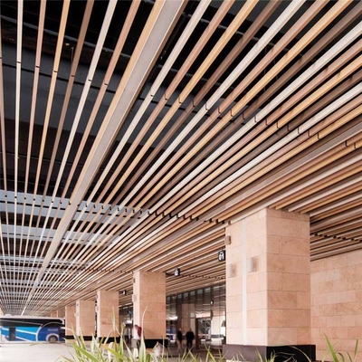 30X150mm অ্যালুমিনিয়াম মেটাল সিলিং মেটালওয়ার্ক অ্যাকোস্টিক বক্স ব্যাফেল সিলিং