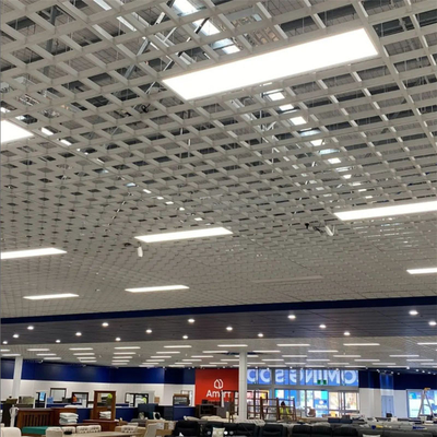 600x1200mm অ্যালুমিনিয়াম টি গ্রিড টি 15 স্ট্রাকচার সহ খোলা সেল সিলিং