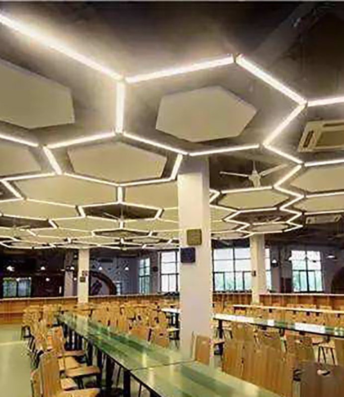 ওয়াটারপ্রুফ অ্যালুমিনিয়াম মেটাল সিলিং 404x404x404x404x404x404mm হেক্সাগন গাসেট প্লেটের সুন্দর আকৃতি